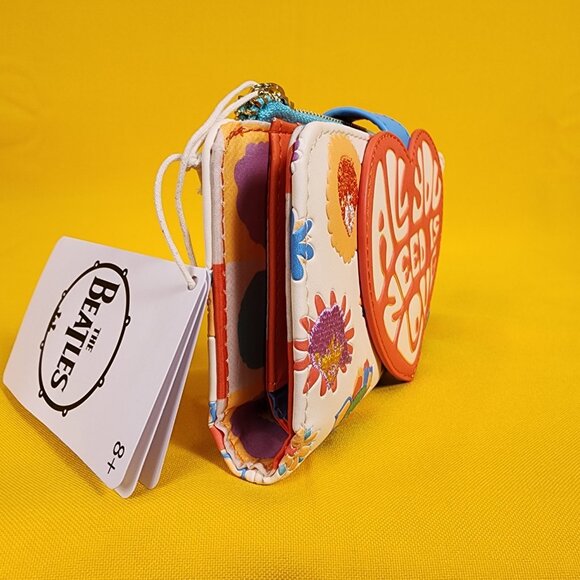 Loungefly The Beatles All You Need Is Love Flap Embroidered Wallet NEW - Picture 3 of 14